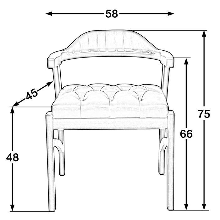 Chelsea Kolçaklı Ahşap Sandalye
