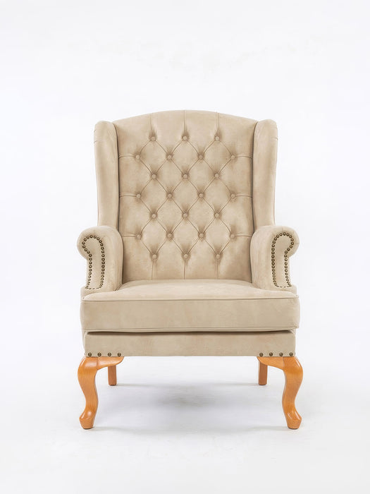 Crown Chester Klasik Ahşap Berjer
