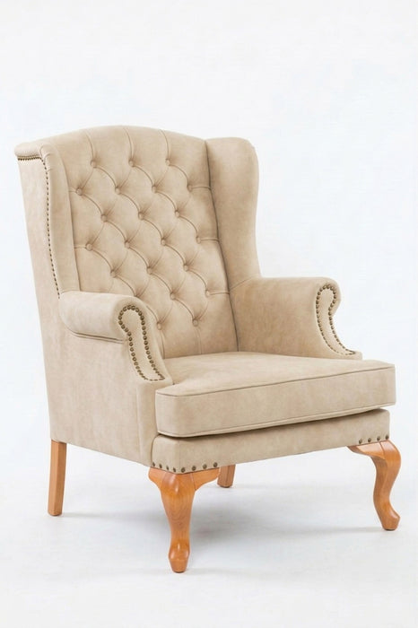 Crown Chester Klasik Ahşap Berjer
