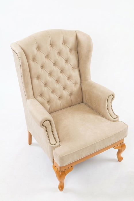 Crown Chester Klasik Ahşap Berjer