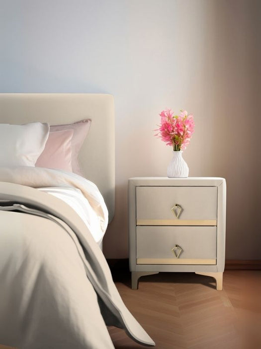 Doppia Linea Gold Komodin, İki Çekmeceli