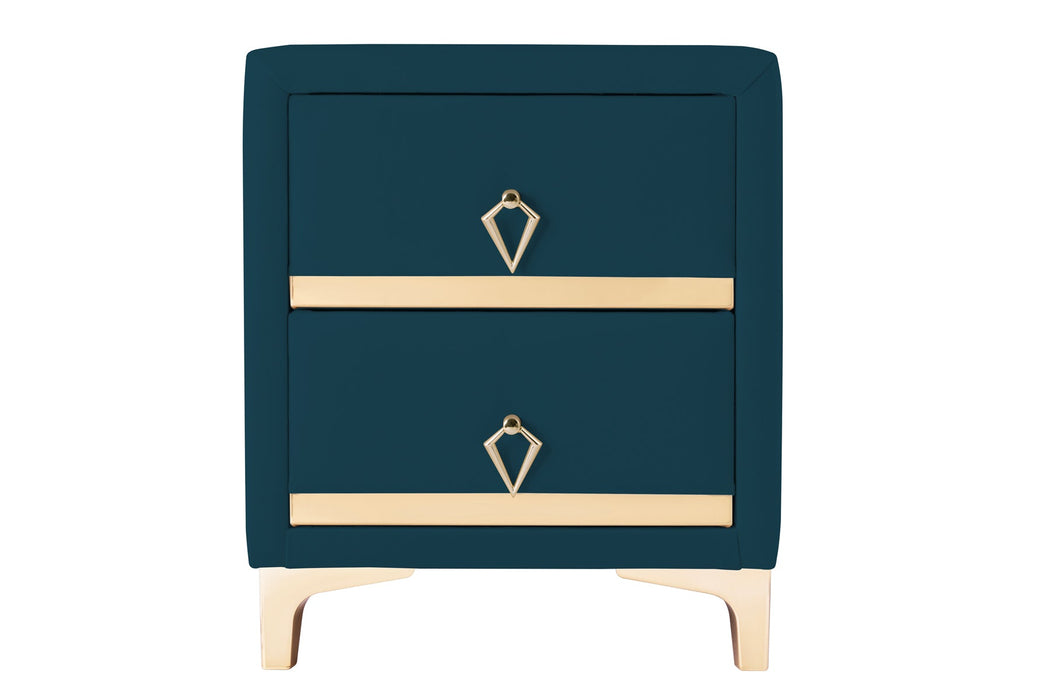 Doppia Linea Gold Komodin, İki Çekmeceli