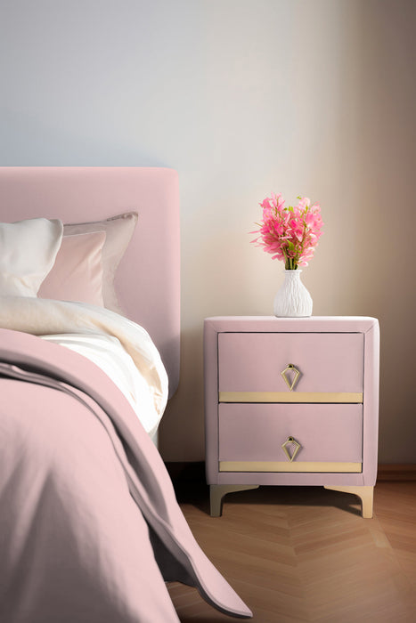 Doppia Linea Gold Komodin, İki Çekmeceli