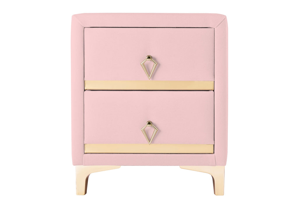 Doppia Linea Gold Komodin, İki Çekmeceli