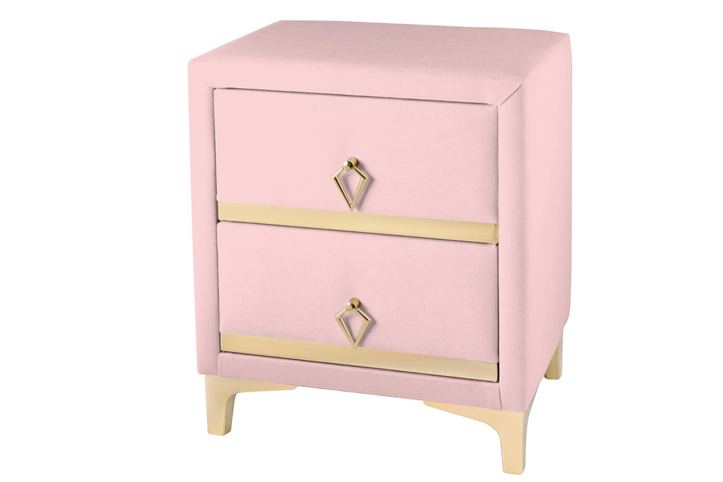 Doppia Linea Gold Komodin, İki Çekmeceli