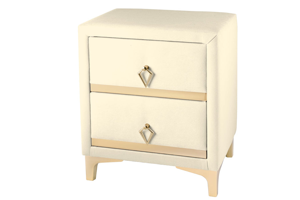 Doppia Linea Gold Komodin, İki Çekmeceli