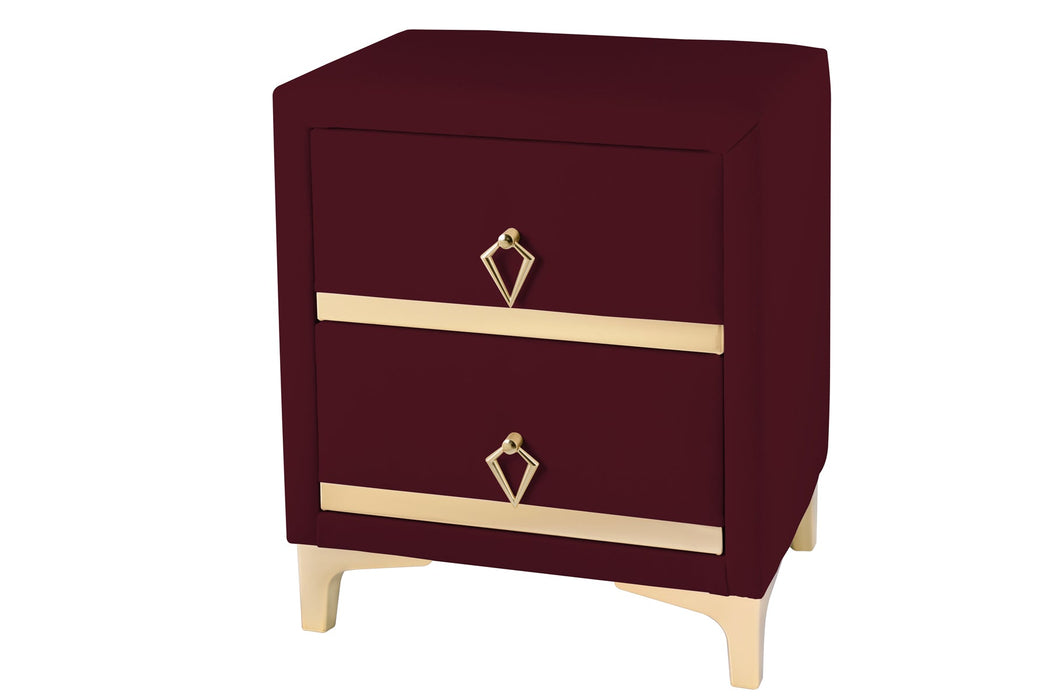 Doppia Linea Gold Komodin, İki Çekmeceli