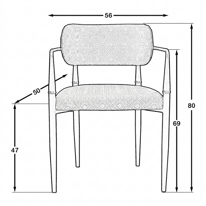Elegance Kolçaklı Metal Mutfak Sandalyesi