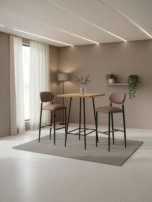Elegance Kolçaksız Metal Bar Sandalyesi