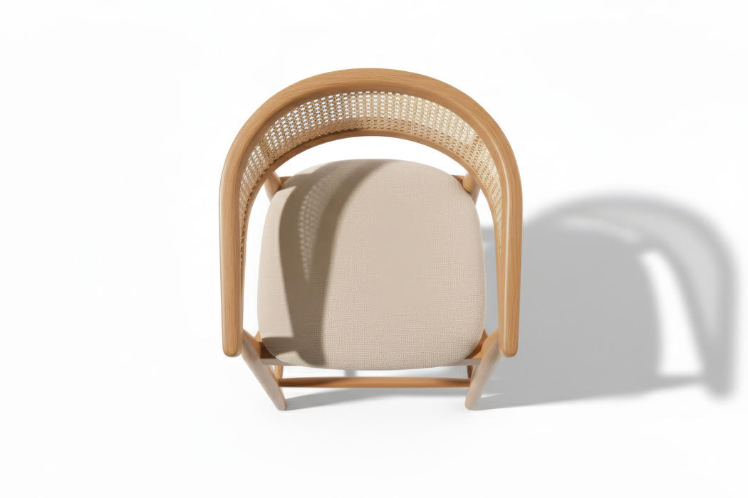 Gazel Bambu Hasırlı Ahşap Bar Sandalyesi