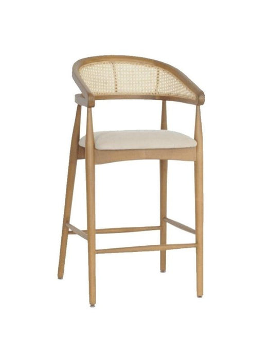 Gazel Hazeranlı Ahşap Bar Sandalyesi