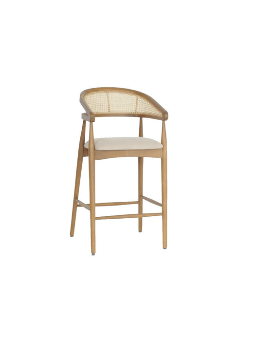 Gazel Hazeranlı Ahşap Bar Sandalyesi