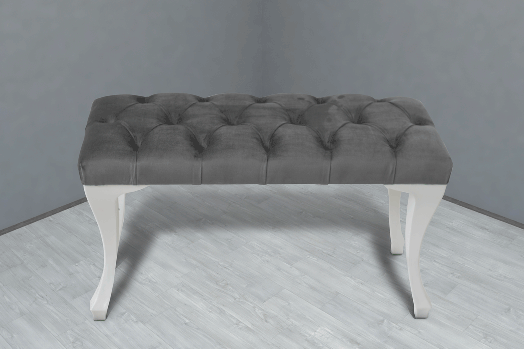 Gazzini Classic Chester Model Kapitoneli Puf, Beyaz