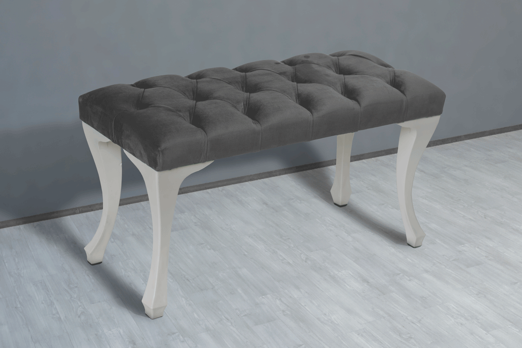 Gazzini Classic Chester Model Kapitoneli Puf, Beyaz