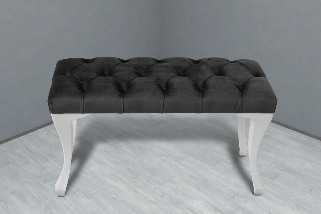 Gazzini Classic Chester Model Kapitoneli Puf, Beyaz