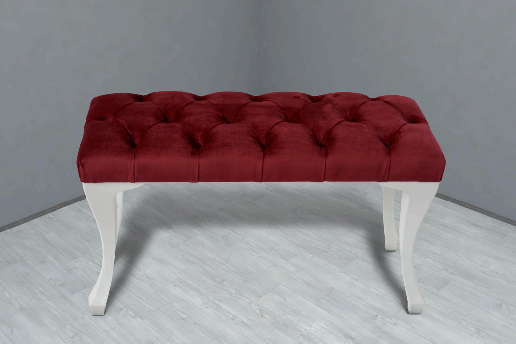 Gazzini Classic Chester Model Kapitoneli Puf, Beyaz