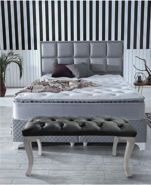 Gazzini Classic Chester Model Kapitoneli Puf, Beyaz