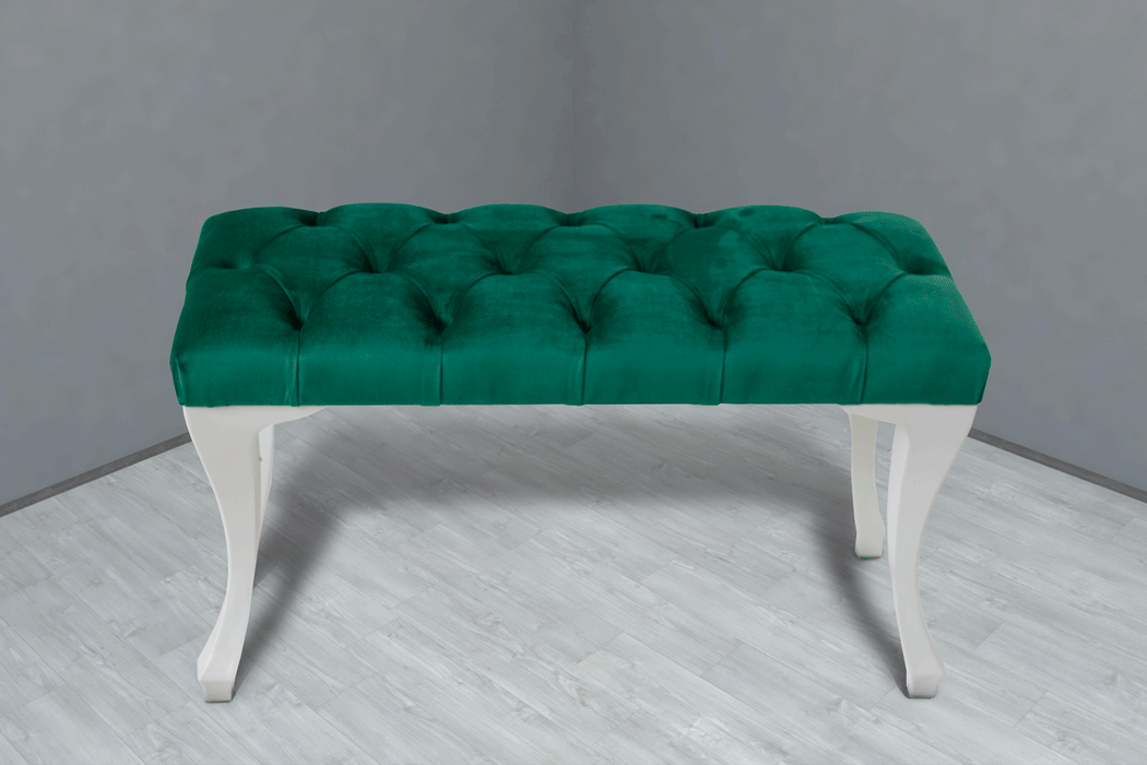 Gazzini Classic Chester Model Kapitoneli Puf, Beyaz