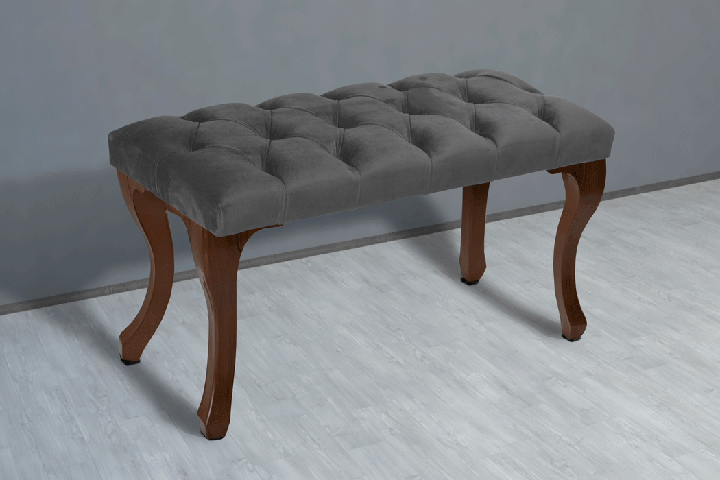 Gazzini Classic Chester Model Kapitoneli Puf, Ceviz