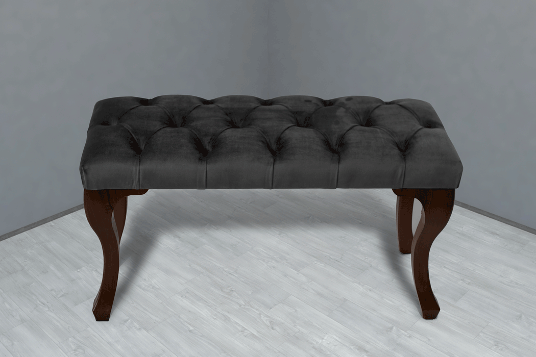 Gazzini Classic Chester Model Kapitoneli Puf, Ceviz