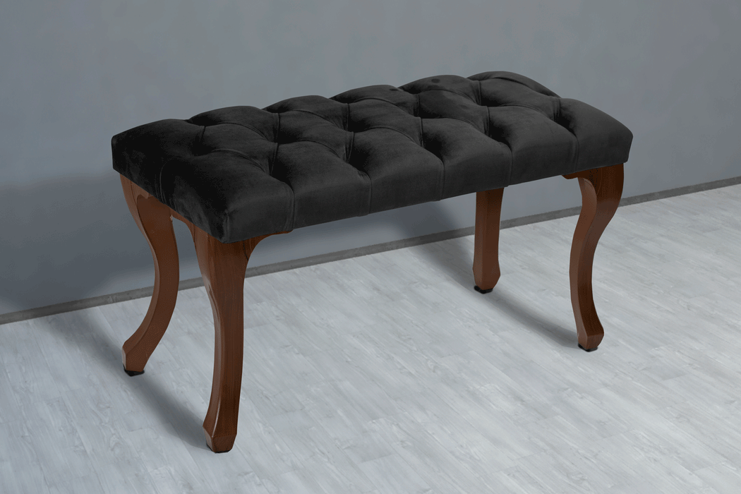 Gazzini Classic Chester Model Kapitoneli Puf, Ceviz