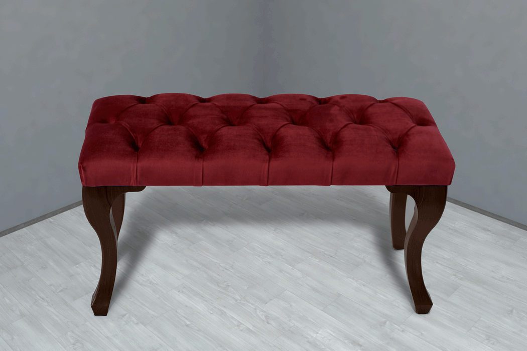 Gazzini Classic Chester Model Kapitoneli Puf, Ceviz