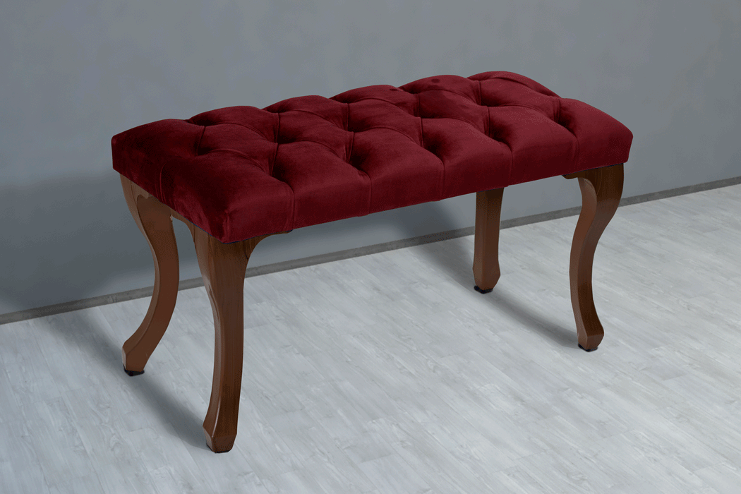 Gazzini Classic Chester Model Kapitoneli Puf, Ceviz