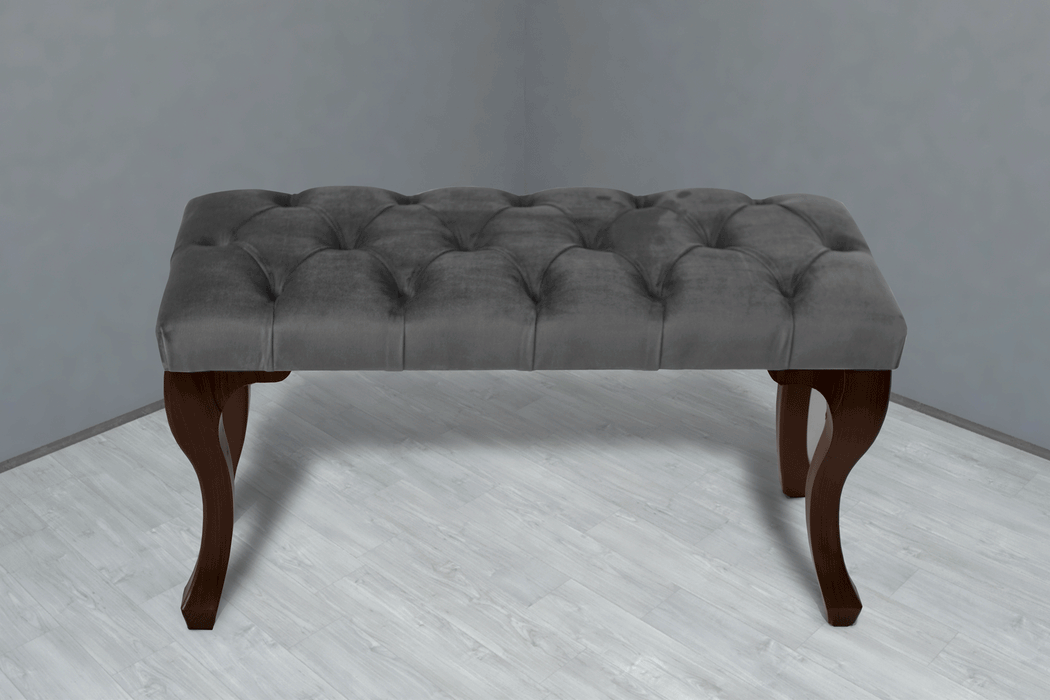 Gazzini Classic Chester Model Kapitoneli Puf, Ceviz