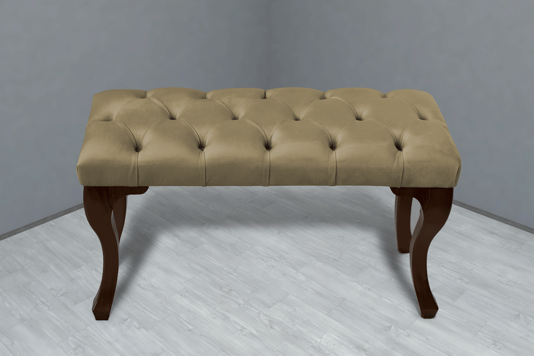 Gazzini Classic Chester Model Kapitoneli Puf, Ceviz