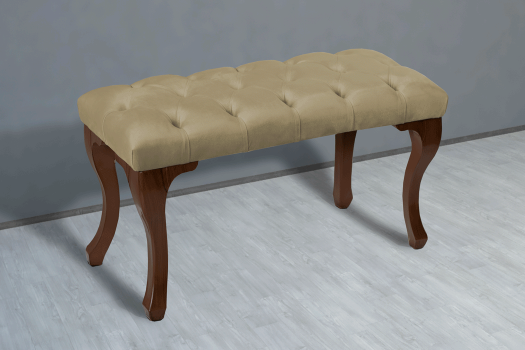 Gazzini Classic Chester Model Kapitoneli Puf, Ceviz