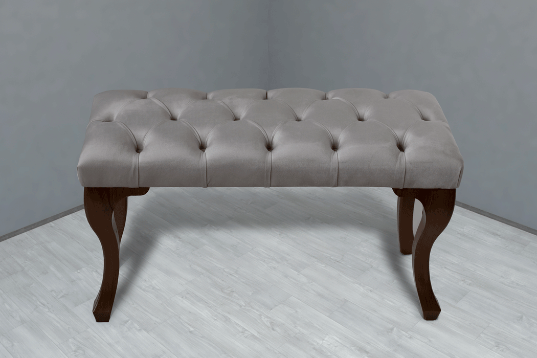 Gazzini Classic Chester Model Kapitoneli Puf, Ceviz