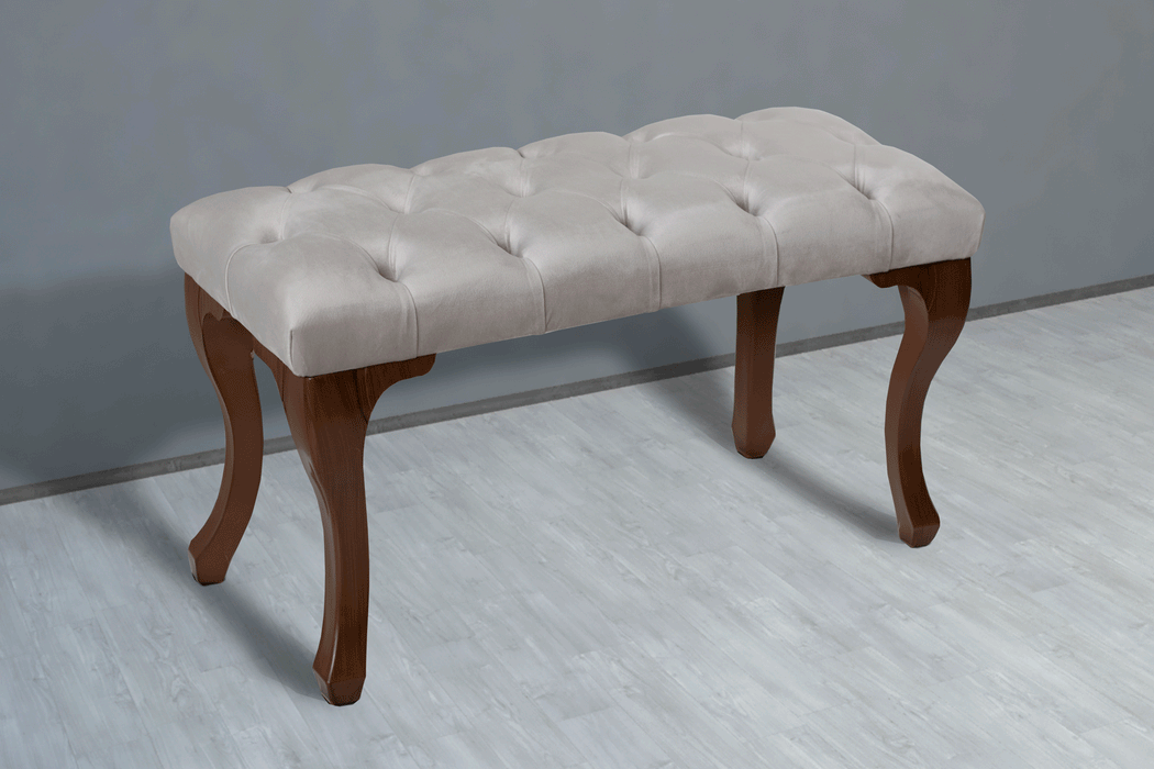 Gazzini Classic Chester Model Kapitoneli Puf, Ceviz