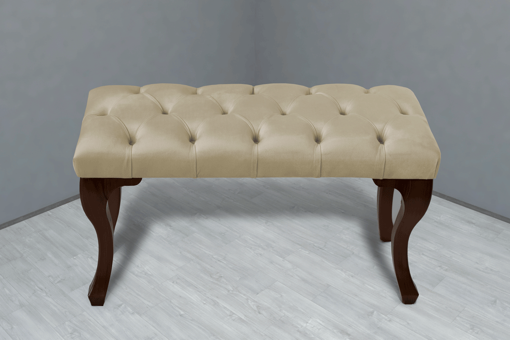 Gazzini Classic Chester Model Kapitoneli Puf, Ceviz