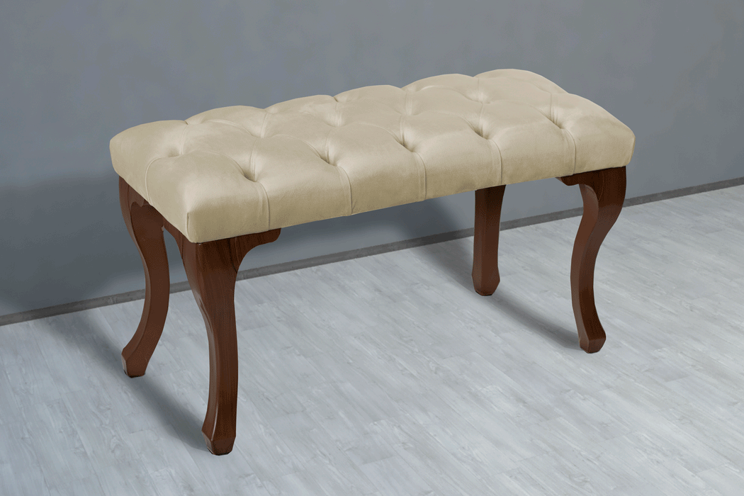 Gazzini Classic Chester Model Kapitoneli Puf, Ceviz