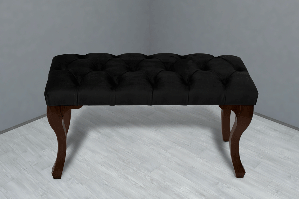 Gazzini Classic Chester Model Kapitoneli Puf, Ceviz