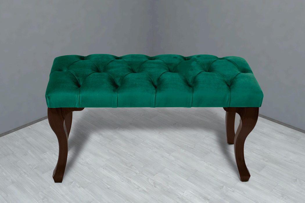 Gazzini Classic Chester Model Kapitoneli Puf, Ceviz