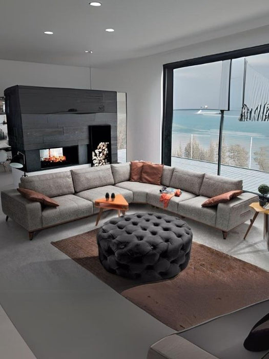 Gazzini Classic Orta Puf, Yuvarlak