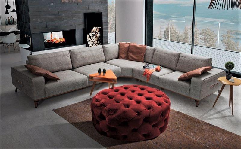 Gazzini Classic Orta Puf, Yuvarlak