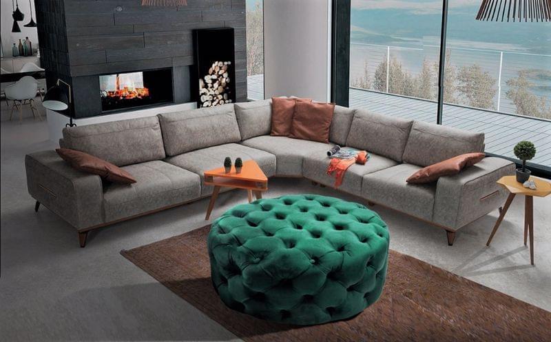 Gazzini Classic Orta Puf, Yuvarlak