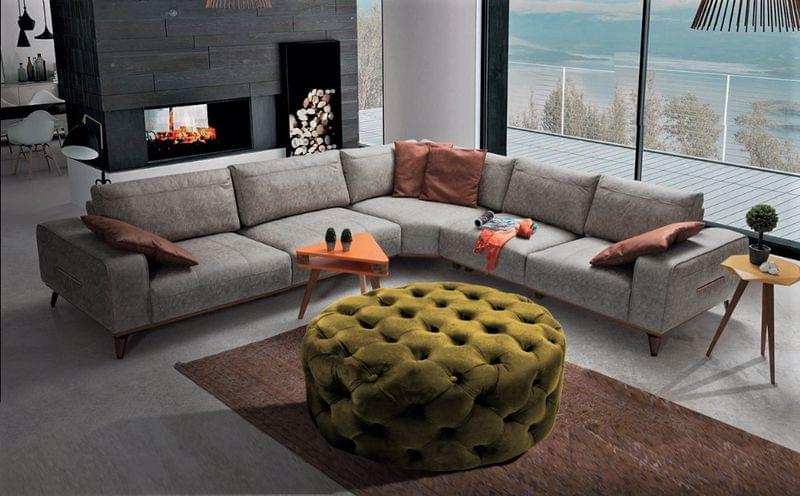 Gazzini Classic Orta Puf, Yuvarlak