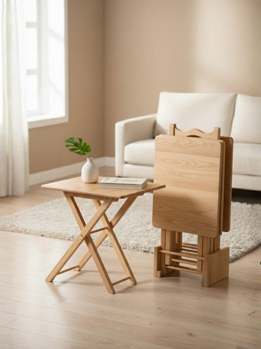 Gazzini Pack Kare 4'lü Ahşap Çanta Zigon Sehpa