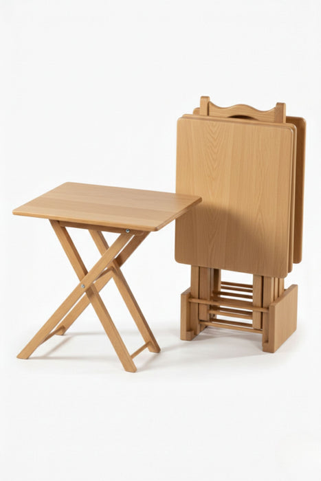 Gazzini Pack Kare 4'lü Ahşap Çanta Zigon Sehpa