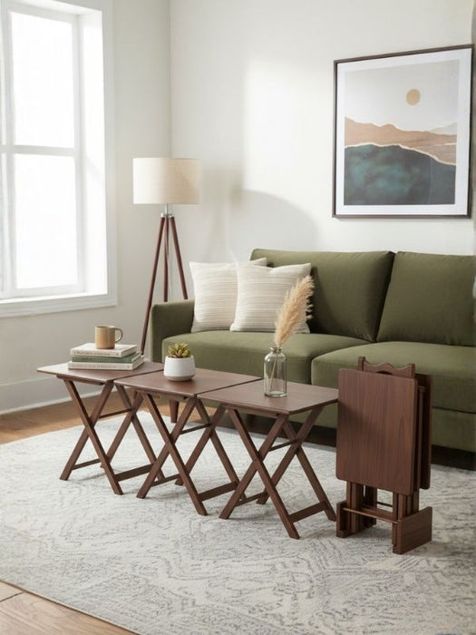 Gazzini Pack Kare 4'lü Ahşap Çanta Zigon Sehpa