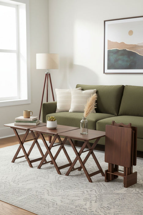 Gazzini Pack Kare 4'lü Ahşap Çanta Zigon Sehpa