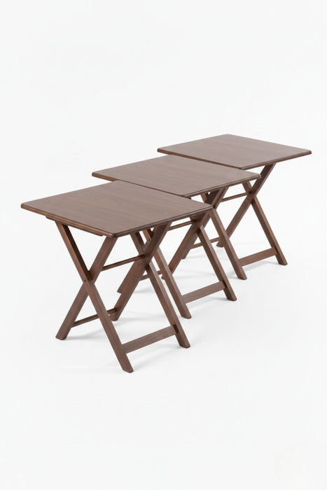 Gazzini Pack Kare 4'lü Ahşap Çanta Zigon Sehpa