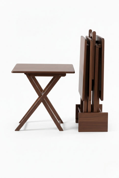 Gazzini Pack Kare 4'lü Ahşap Çanta Zigon Sehpa