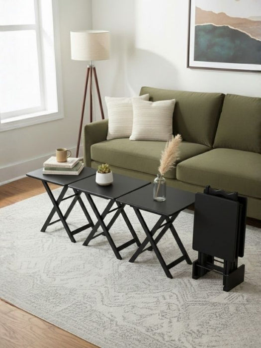 Gazzini Pack Kare 4'lü Ahşap Çanta Zigon Sehpa