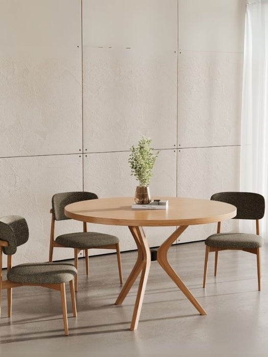 Haven Pergel İskandinav Doğal Ahşap Mutfak Masası 100x100