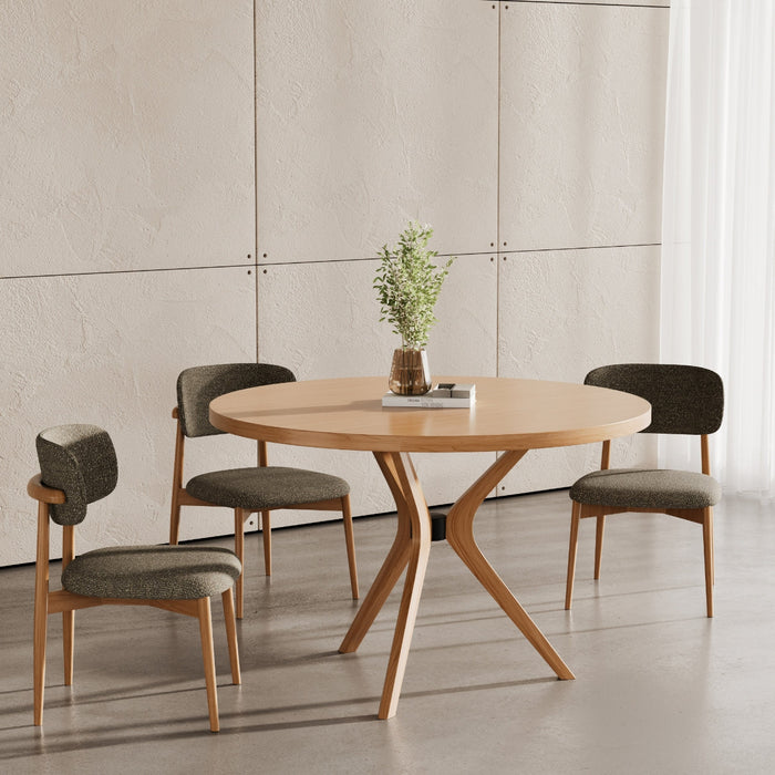 Haven Pergel İskandinav Doğal Ahşap Mutfak Masası 110x110