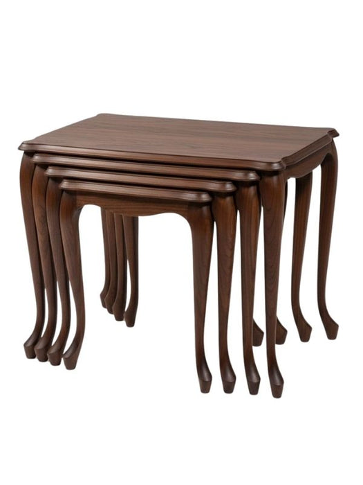 Oakly Lükens 4'lü Ahşap Zigon Sehpa